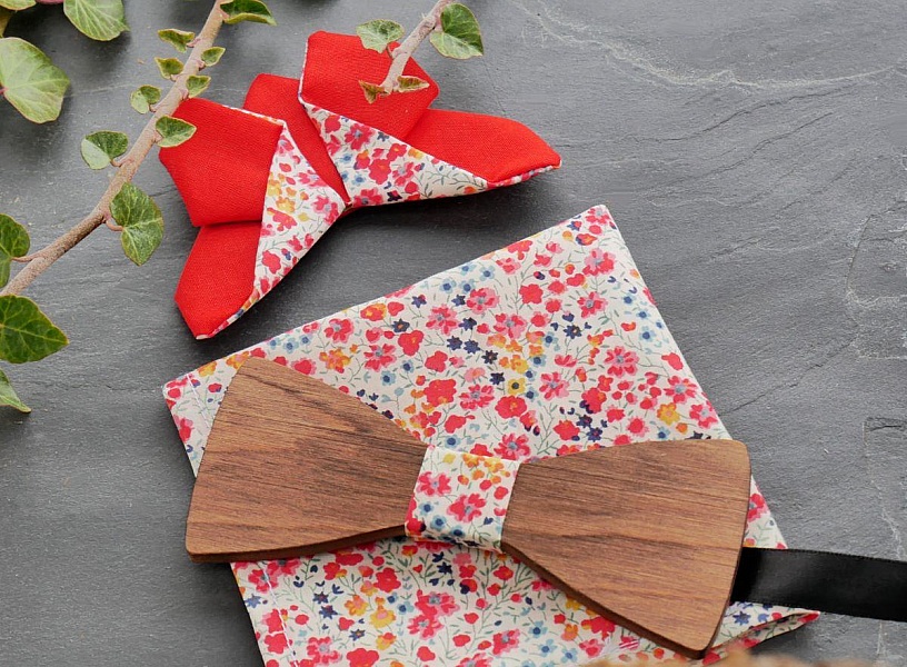 Tre sl&oslash;yfesett Pouch Butterfly brosje Liberty