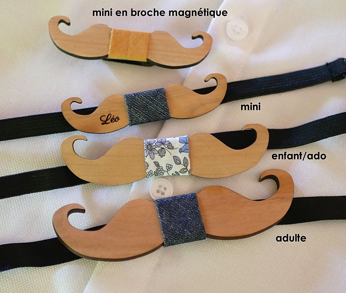 Mini Moustaches sl&oslash;yfe av tre for &aring; tilpasse laget i Frankrike