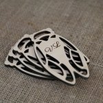 4 Wooden Coasters Wooden Cicades for &aring; personalisere