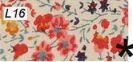 L16-Liberty Phoebe oransje/blå blomster
