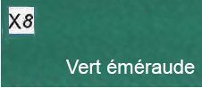 X8- Smaragdgrønn (sateng)